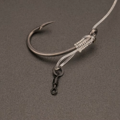Hirisi AE044 20Pcs No12 Carp Fishing Hook Swivel With Ring İğne Yem Fırdöndüsü