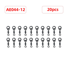 Hirisi AE044 20Pcs No12 Carp Fishing Hook Swivel With Ring İğne Yem Fırdöndüsü