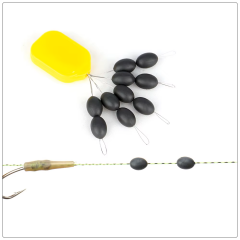 Hirisi AG301 8mm Tungsten Oval Bead Hooklink Weights 10 Adet Rig Ağırlığı