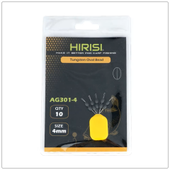 Hirisi AG301 8mm Tungsten Oval Bead Hooklink Weights 10 Adet Rig Ağırlığı