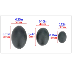 Hirisi AG301 8mm Tungsten Oval Bead Hooklink Weights 10 Adet Rig Ağırlığı