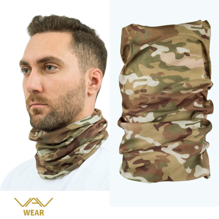 VAV BUFFO01 Boyunluk, Bileklik Bandana Kahverengi