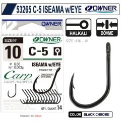 Owner C-5 Carp Size 2  Iseama W-Eye Sazan İğnesi
