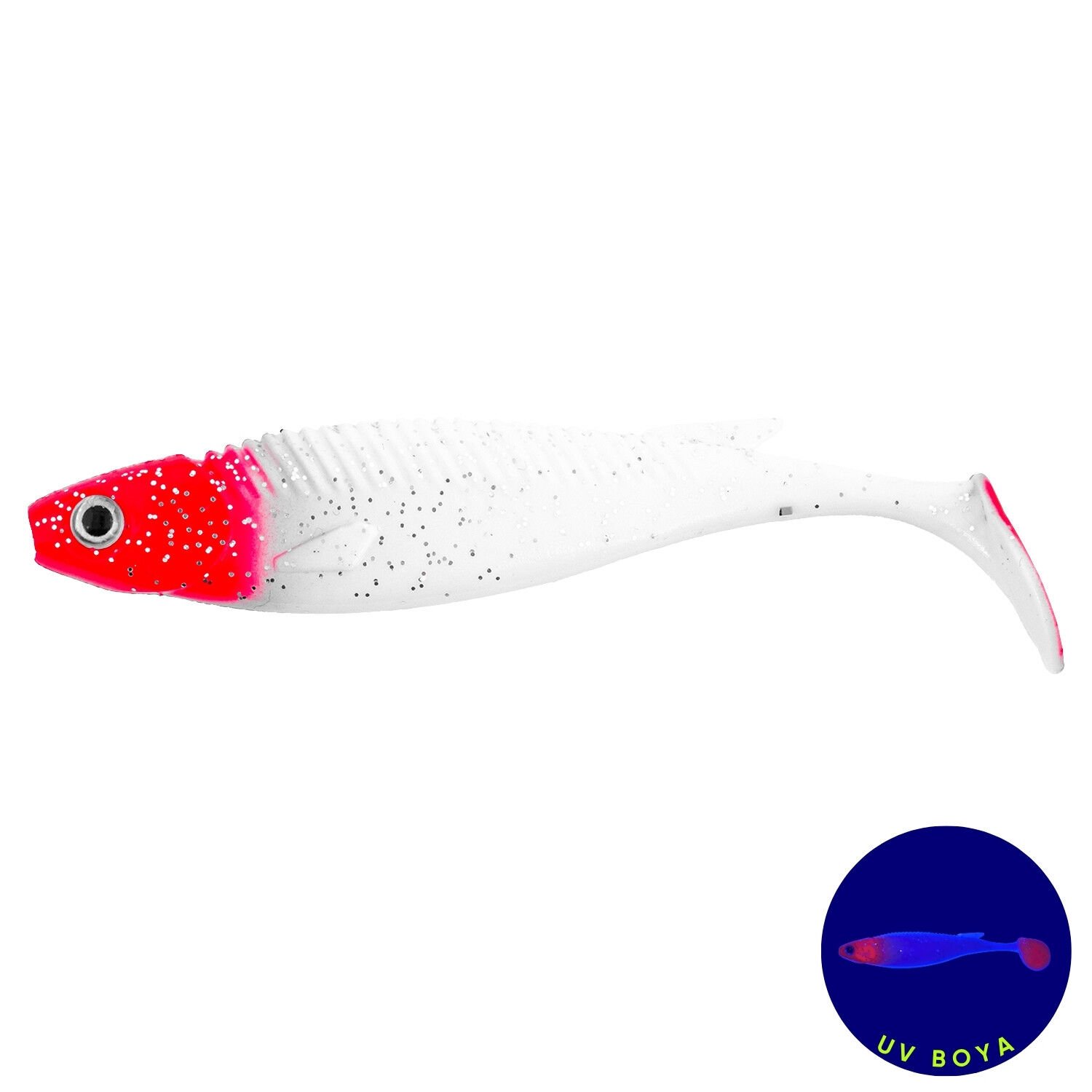 Fishack PredatorX  UV Boyalı  Redhead Silikon Balık  10g 100mm