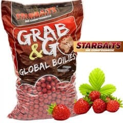 Starbaits Grab&G Global Boilies 20mm 1kg Boili Strawberry Jam Çilek