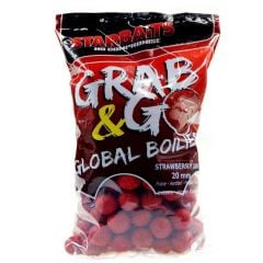 Starbaits Grab&G Global Boilies 20mm 1kg Boili Strawberry Jam Çilek
