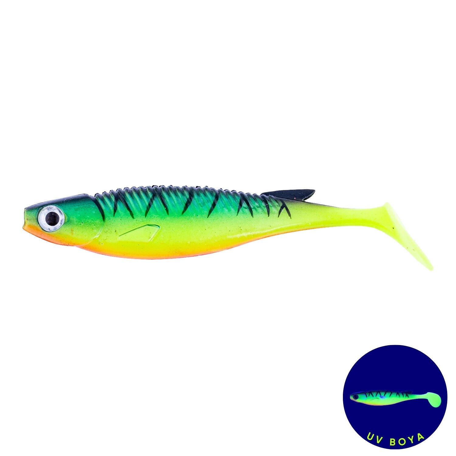 Fishack PredatorX  UV Boyalı  Drill Silikon Balık 10g 100mm