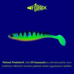 Fishack PredatorX UV Boyalı Twitch Silikon Balık 10g 100mm