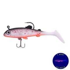 Fishack PredatorX UV Boyalı Ember 3 iğneli  Silikon Balık 15g 100mm