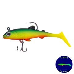 Fishack PredatorX UV Boyalı Liechen 3 iğneli  Silikon Balık 15g 100mm