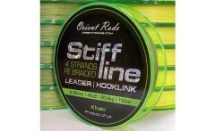 Orient Rods Stiff Line Leader - Hooklink Khaki 4x Braid 150mt Haki Renk Lider - Rig İpi