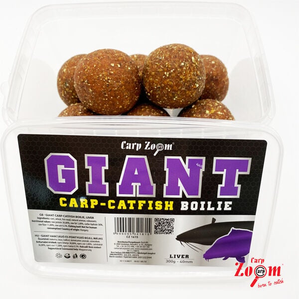 Carp Zoom Giant Carp-Catfish Liver Boilie 40mm 300g Ciğer Sazan ve Yayın Balığı Boili