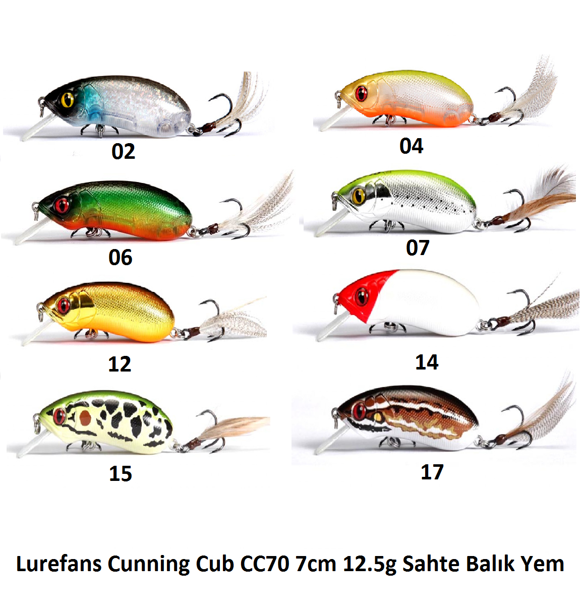 Lurefans Cunning Cub CC70 7cm 12.5g Sahte Balık Yem