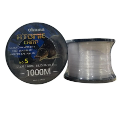 Okuma Atomic Carp 1000mt 0.37mm Bobin Sazan Misinası Şeffaf