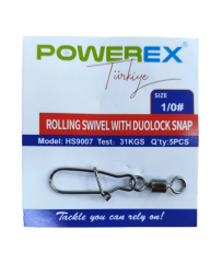 Powerex HS9007 1/0 No. Kilitli Klipsli Fırdöndü (5 adet)