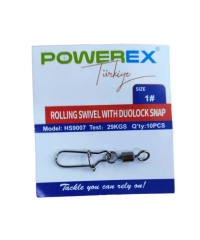 Powerex HS9007 1 No. Kilitli Klipsli Fırdöndü (10 adet)