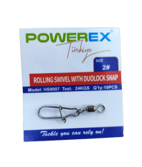 Powerex HS9007 2 No. Kilitli Klipsli Fırdöndü (10 adet)
