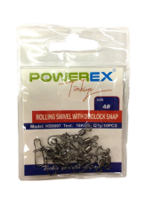 Powerex HS9007 4 No. Kilitli Klipsli Fırdöndü (10 adet )