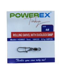 Powerex HS9007 4 No. Kilitli Klipsli Fırdöndü (10 adet )