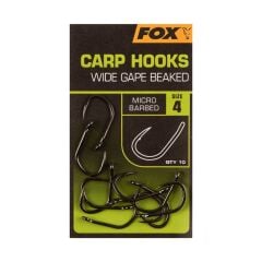 Fox Wide Gape Beaked Carp Hooks # 6 10ad Sazan İğnesi