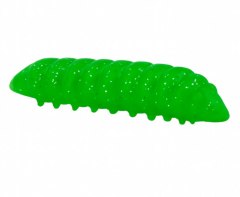 Yüzen Silikon Kurt - Glow Alabalık Yemi - 37mm - Peynir Kokulu - Yeşil - Trout Bait