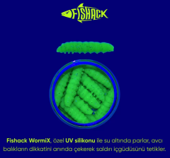 Yüzen Silikon Kurt - Glow Alabalık Yemi - 37mm - Peynir Kokulu - Yeşil - Trout Bait