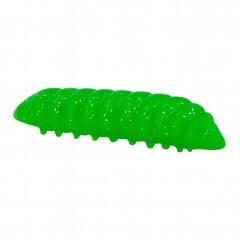 Yüzen Silikon Kurt - Glow Alabalık Yemi - 37mm - Sarımsak Kokulu - Yeşil - Trout Bait