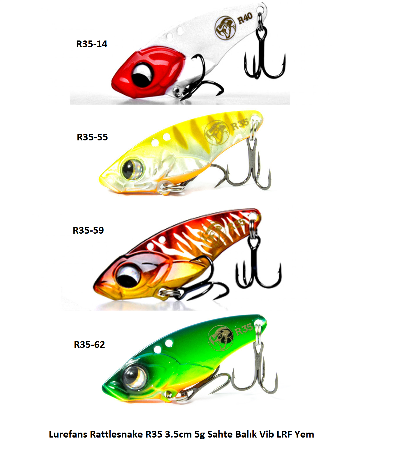 Lurefans Rattlesnake R35 3.5cm 5g Sahte Balık Vib LRF Yem