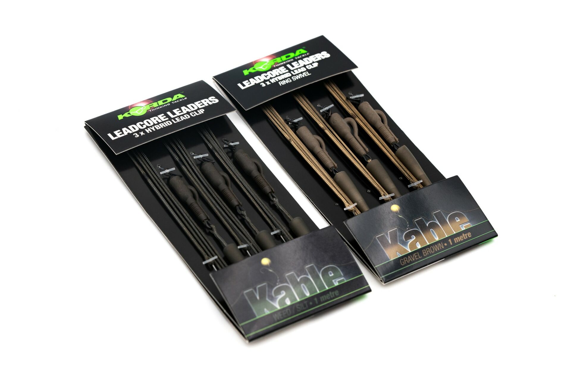 Korda Kable Leadcore Leader Hybrid Lead Clip Ring Swivel 1m Hazır Sazan Lider Takımı