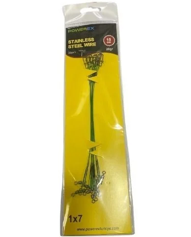 Powerex 15cm. 10'lu Paket Klipsli Bilyeli Fırdöndülü Turna Çinekop Çelik Teli