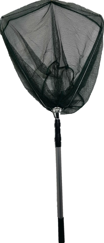 Powerex Üçgen Katlanır Kepçe - 150cm Sap / 50*50 İp Torlu
