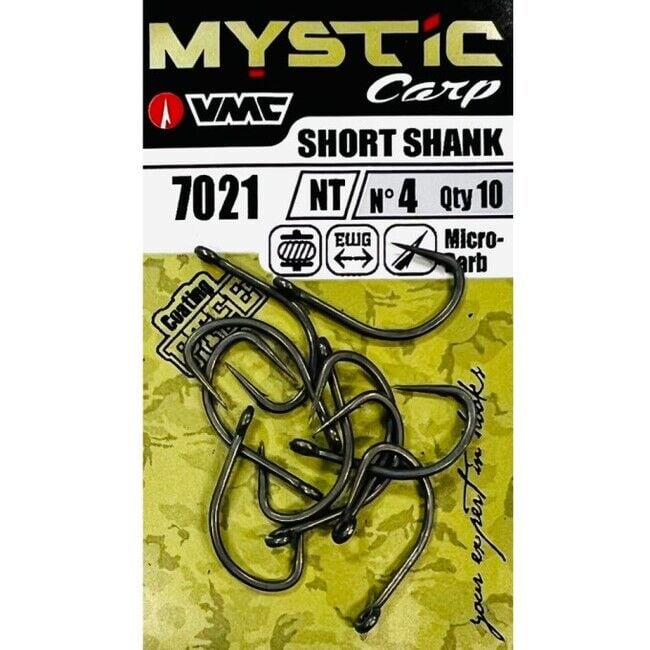 VMC Mystic Carp 7021NT No 4 Short Shank Olta İğnesi