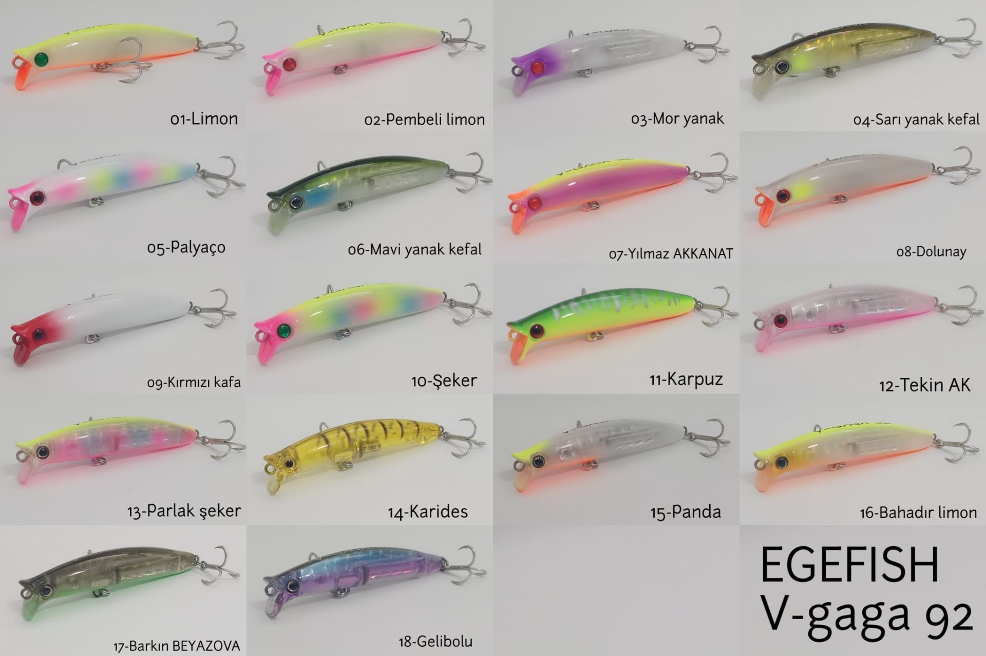 Ege Fish V-Gaga 92mm 15.5g Maket Yem