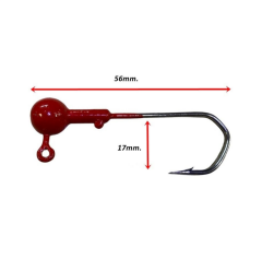 Powerex Paslanmaz Kırmızı 14gr. 5/0 Numara Nickel Zoka İğne (Jig Head)