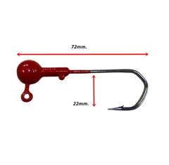 Powerex Paslanmaz Kırmızı 20gr. 8/0 Numara Nickel Zoka İğne (Jig Head)