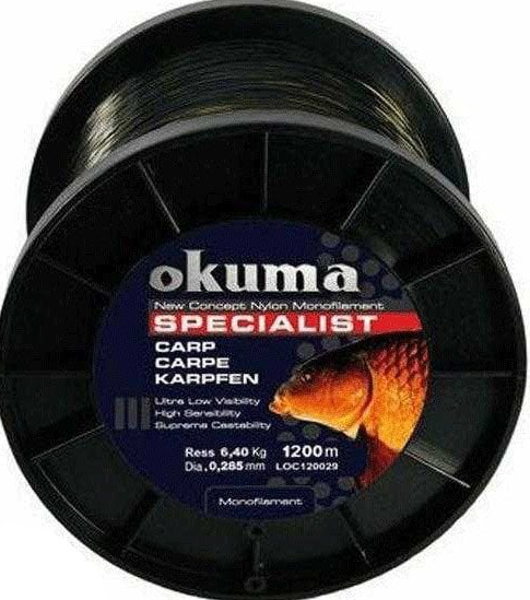 Okuma Carp 1200 mt 17,00 lb 7.73 kg 0,34 mm Camou Misina