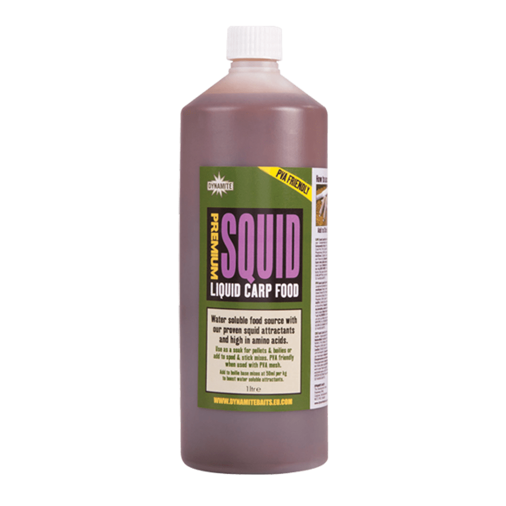 Dynamite Premium Squid Liquid Carp Food Kalamar Atraktör Likit 1 Litre