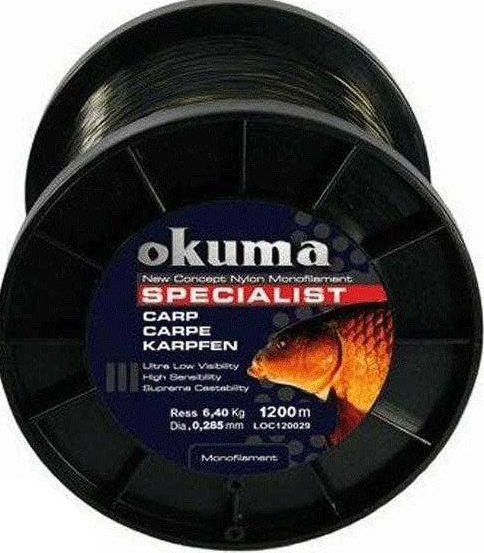 Okuma Carp 1200 mt 28,00 lb 12,73 kg 0,43 mm Camou Misina