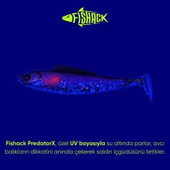 Fishack Silikon Balık - 4,5g 85mm - Fishack PredatorX - UV Boyalı - Ghosty