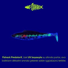 Fishack Silikon Balık - 4,5g 85mm - Fishack PredatorX - UV Boyalı - Fleck