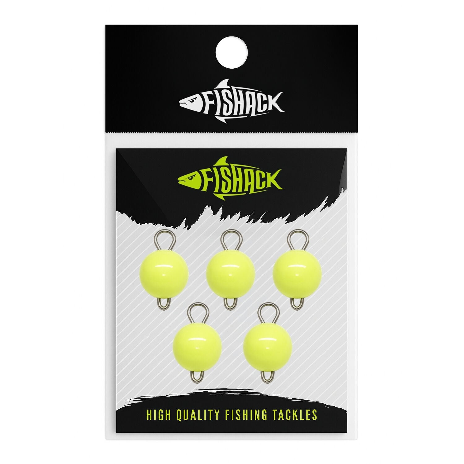 Fishack Mafsallı Kurşun - Hareketli İğne Kurşunu - UV Yeşil - 5'li Paket