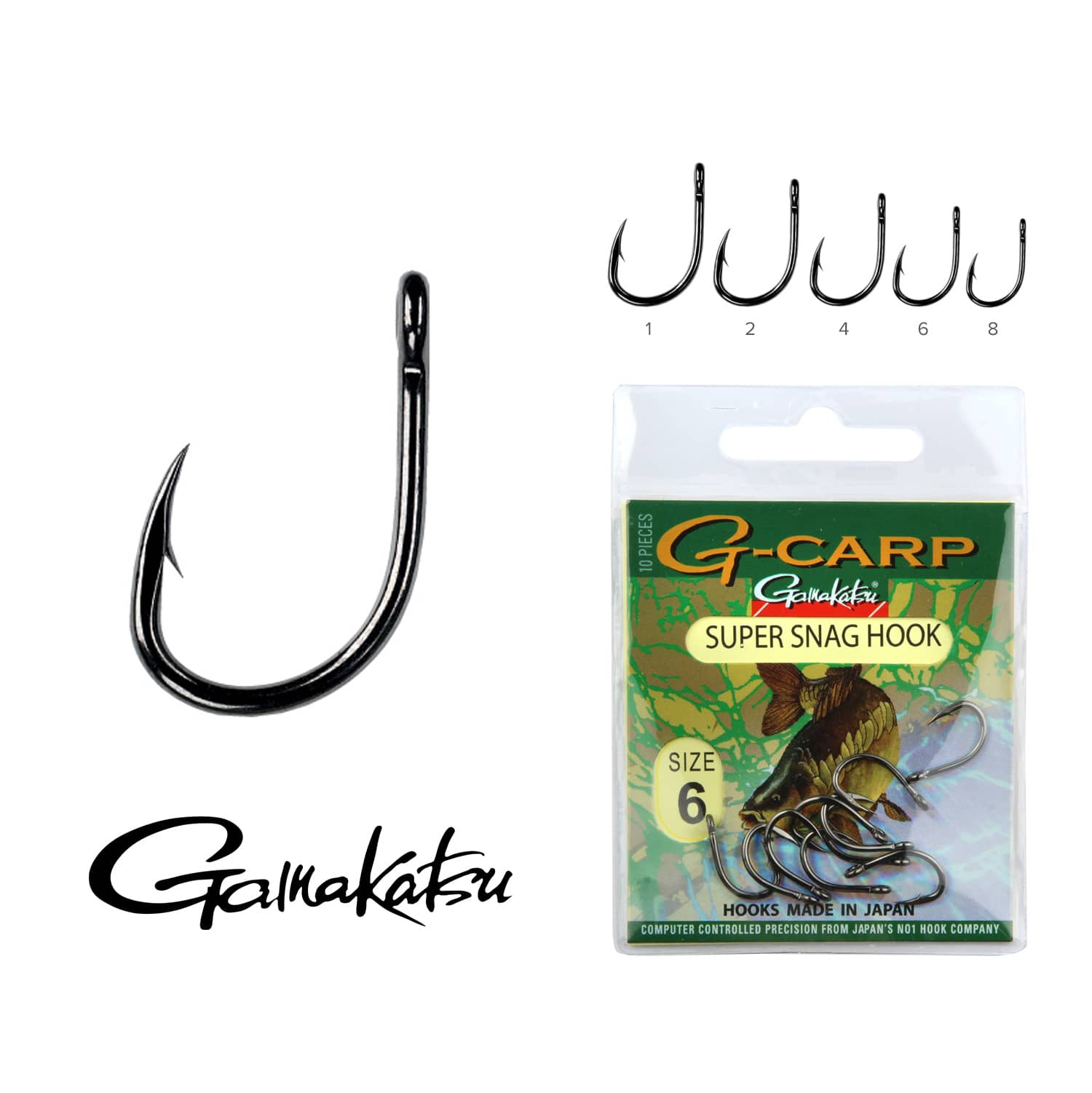 GAMAKATSU G-Carp Super Snag Olta İğnesi No2 1-10