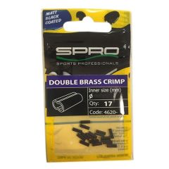 SPRO Matte Black Double Brass Crimp 0.8x1.7x8.0 Sıkma Burcu 17 Ad