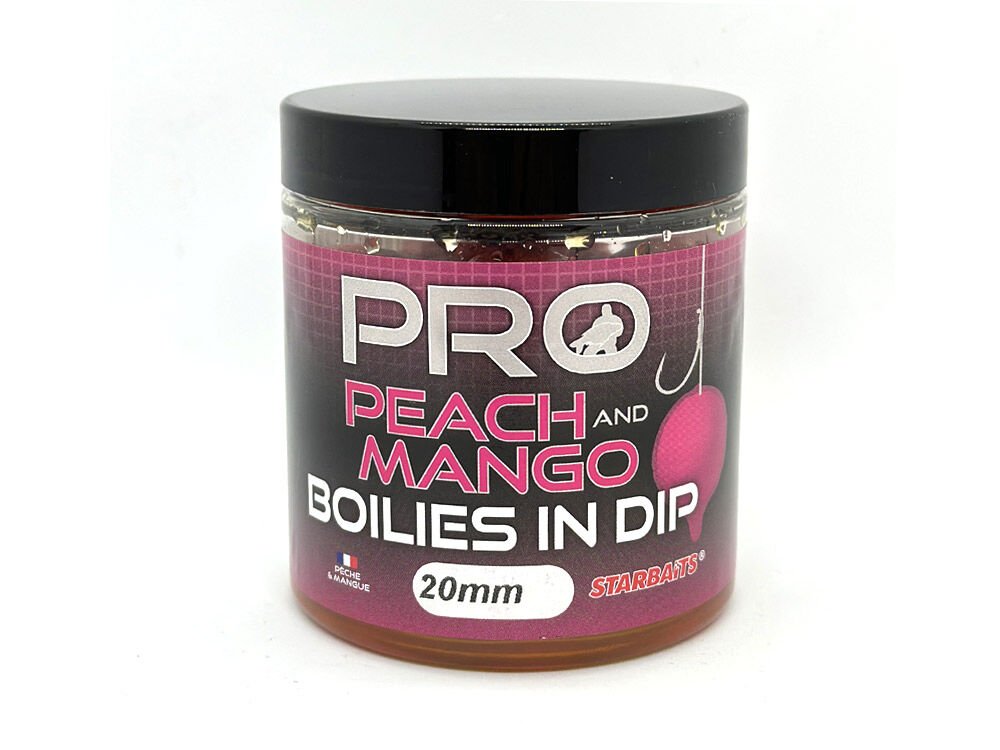 Starbaits Peach and Mango Boilies In Dip 20mm