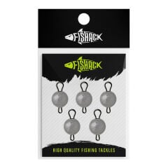 Fishack Mafsallı Kurşun - Hareketli İğne Kurşunu - Metal - 5'li Paket