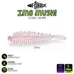 Fishack Yüzen Silikon Kurt - Fishack Imo Mushi - Karides Kokulu Kurt - 1,4g 56mm