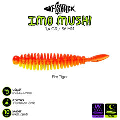 Fishack Yüzen Silikon Kurt - Fishack Imo Mushi - Karides Kokulu Kurt - 1,4g 56mm