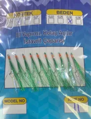 El Yapımı 10'lu Kolay Açılır İstavrit Çaparisi 8220 (1 Ad.)