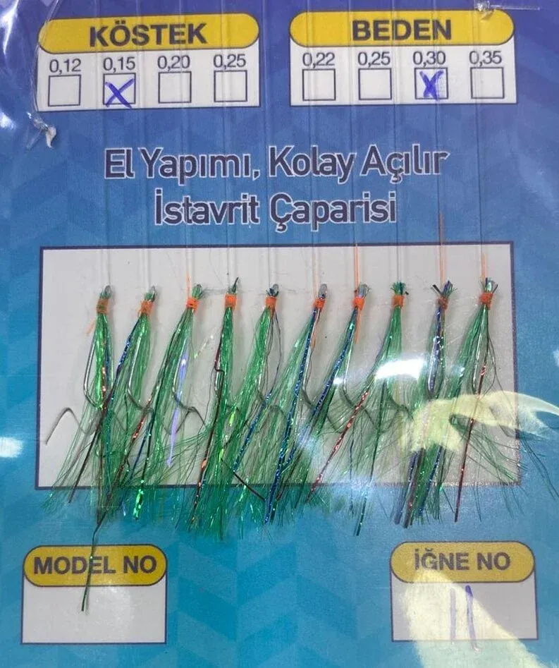 El Yapımı 10'lu Kolay Açılır İstavrit Çaparisi 8218 (1 Ad.)