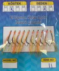 El Yapımı 10'lu Kolay Açılır İstavrit Çaparisi 8221 (1 Ad.)